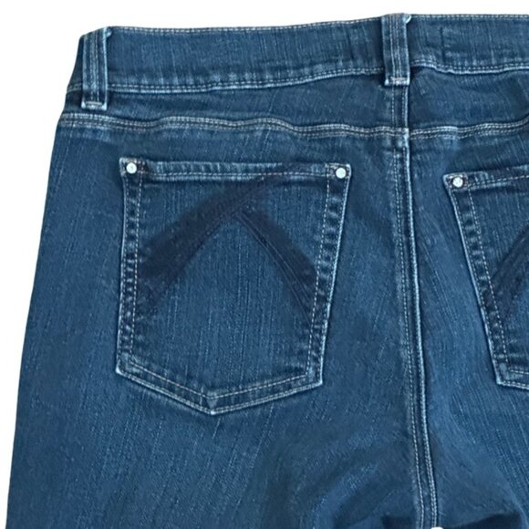 White House Black Market Cropped Zip Ankle Decorative Back Pocket Jeans - Size 6 - Picture 7 of 9